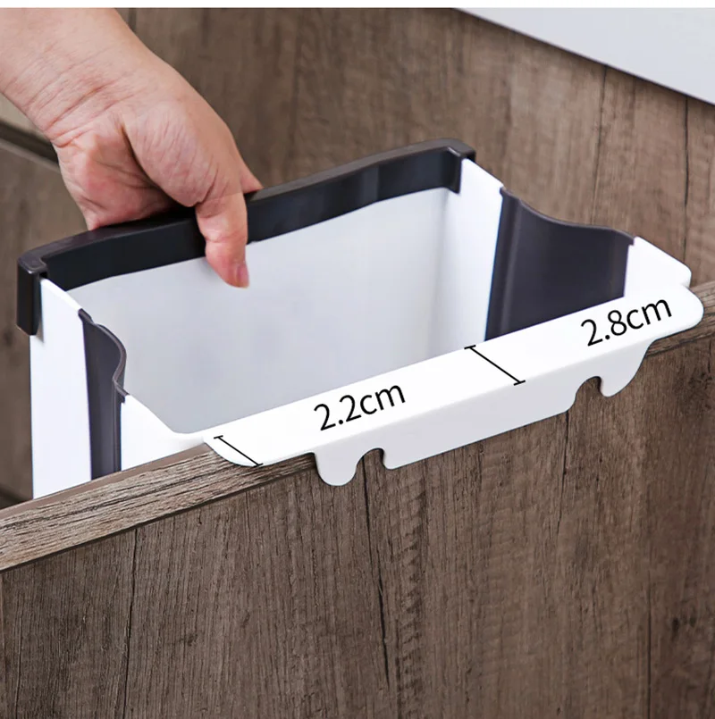 9l folding trash can kitchen car garbage bin rubbish dustbin waste recycle wall mounted cabinet door hanging for bathroom toilet free global shipping