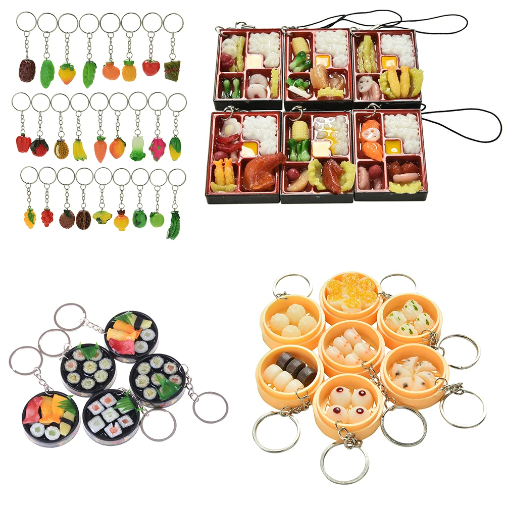 

1Pc PVC Simulation Food Lanyard Toy Miniature Food Japanese Sushi Ramen Pretend Play Kitchen Set Toys For Girls Juguetes