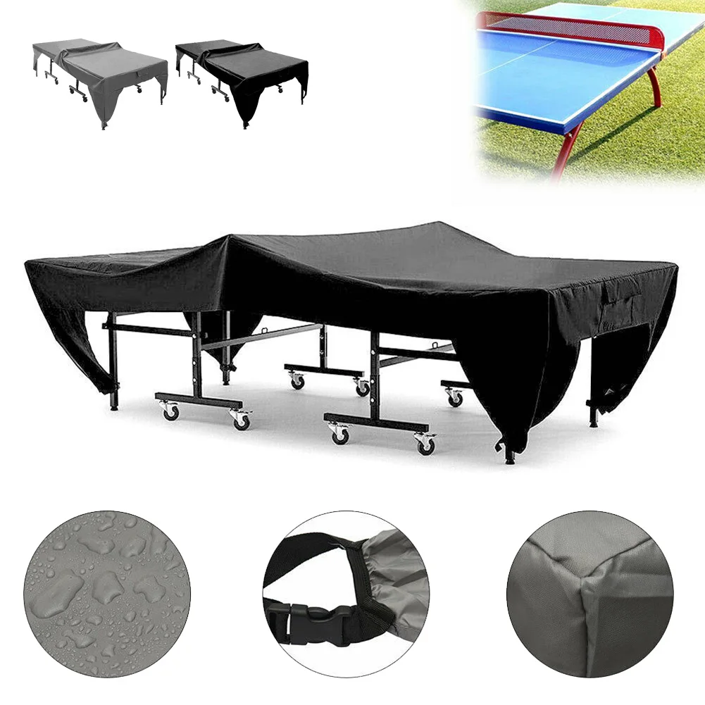 

Black/Gray Table Cover Dustproof For PingPong Table Indoor & Outddor Irregular