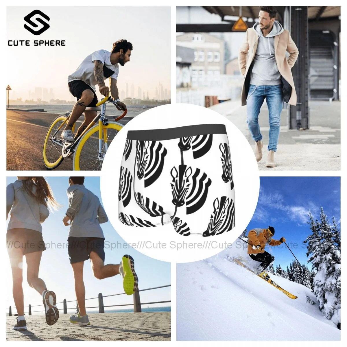 

African Underwear Classic Trenky Sublimation Trunk Polyester Pouch Male Boxer Brief