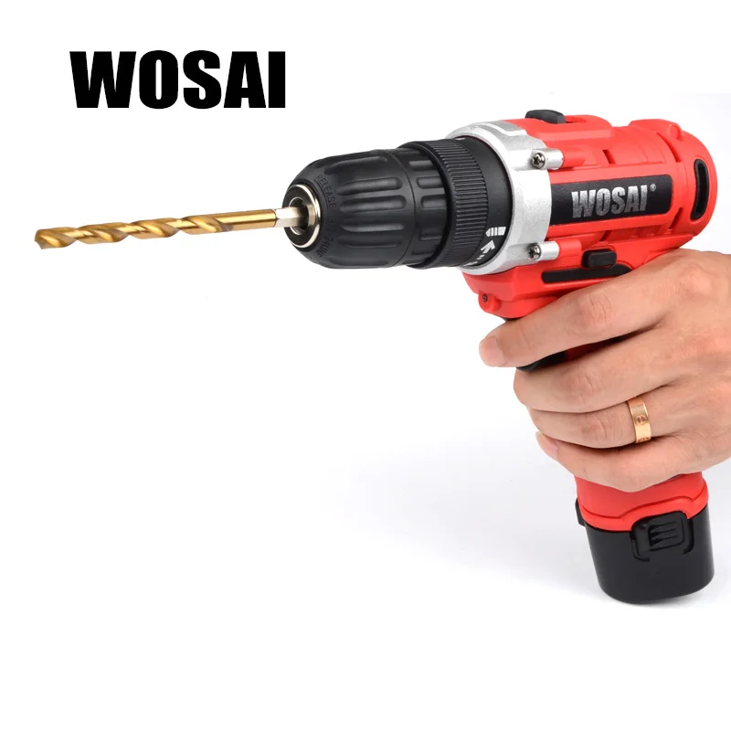 WOSAI 13 шт. 1 5-6 5 мм титановое покрытие HSS сверло битовое электрическое пластиковое