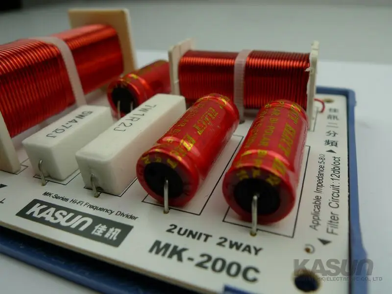 Фото 2 шт. KASUN MK-200C 2-полосный 2 блока 160 Вт Hi-Fi аудио динамик делитель частоты кроссоверный фильтр №4