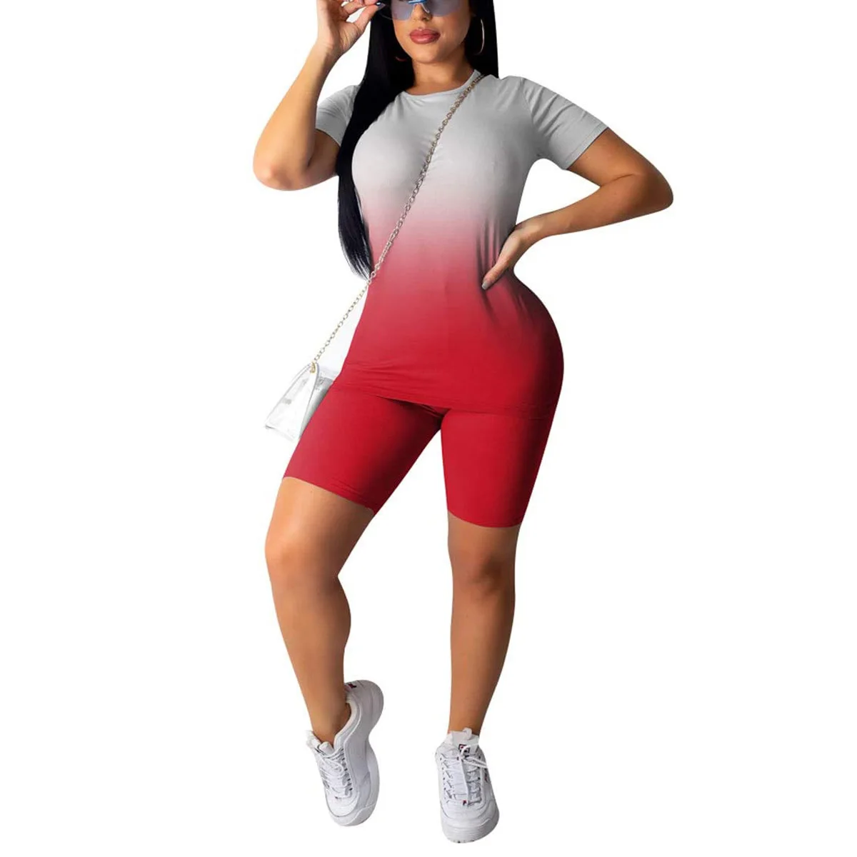 Новый женский флуоресцентный спортивный костюм топ и штаны одежда для йоги