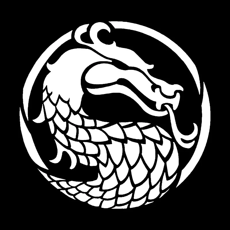 

Traditional Dragon Pattern Decals, Interesting Car Window Decoration, Personalized Pvc Waterproof Decals, Black/white, 15cm*15cm