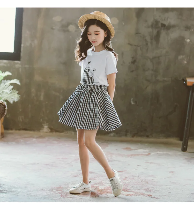 

Fashion Children Outfits for Girls T-shirt+Short Pants 2Pcs Girls Clothing Suits Summer Casual Kids Teens Toddler Clothes Set