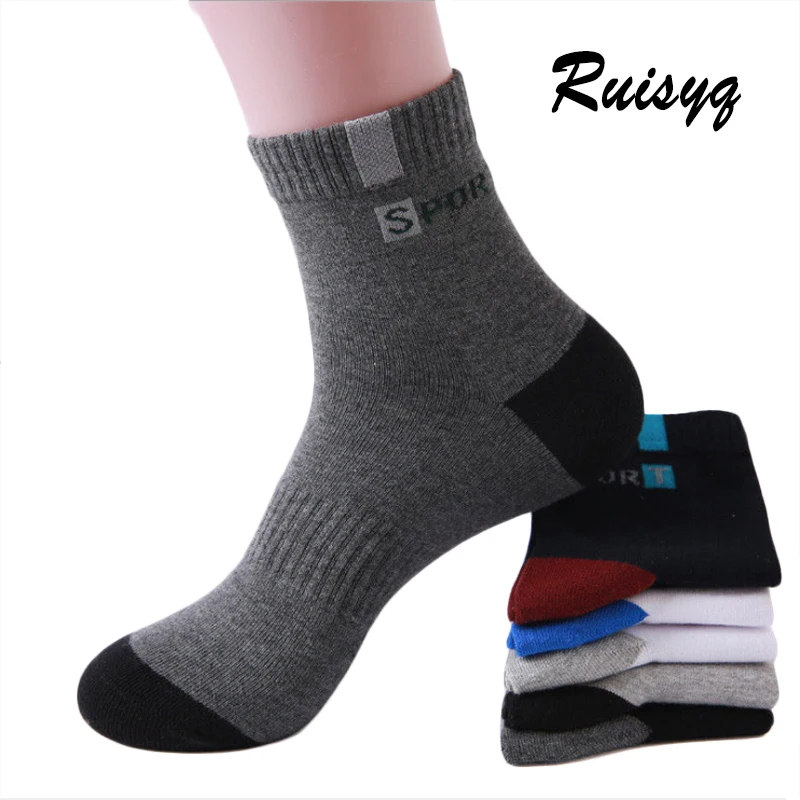 

Носки мужские длинные хлопковые, впитывающие пот, дезодорирующие, повседневные спортивные, 5 пар, весна-осень