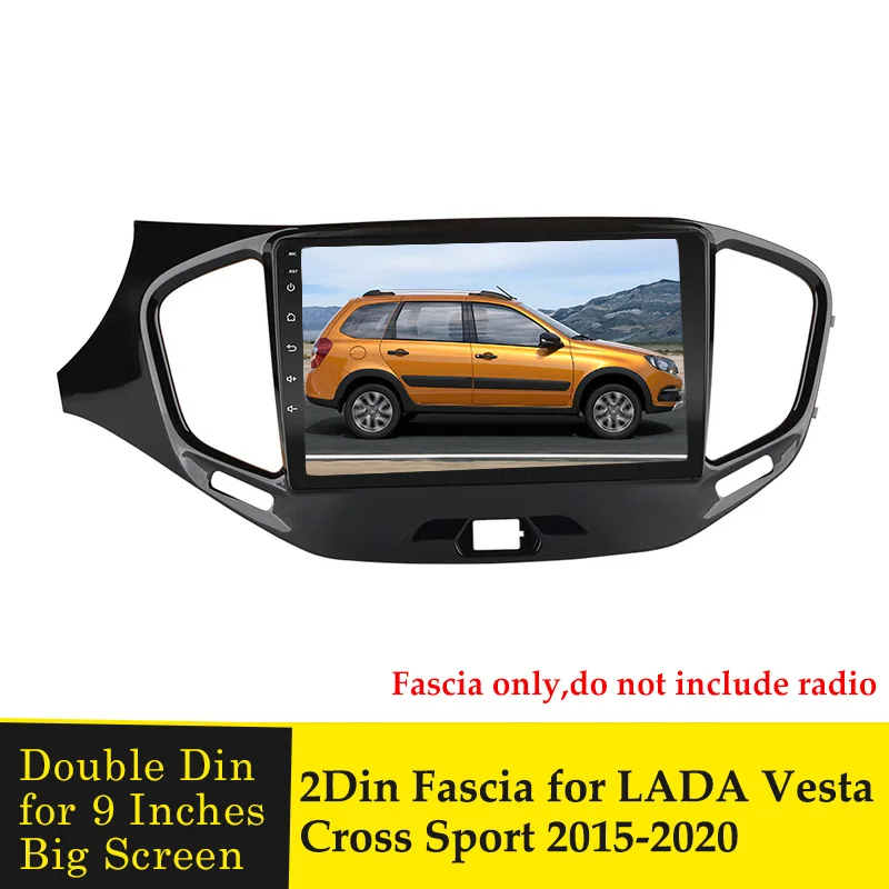 Автомобильная магнитола 2 Din 9 дюймов облицовка для LADA VESTA Cross 2015-2020 рамка приборной