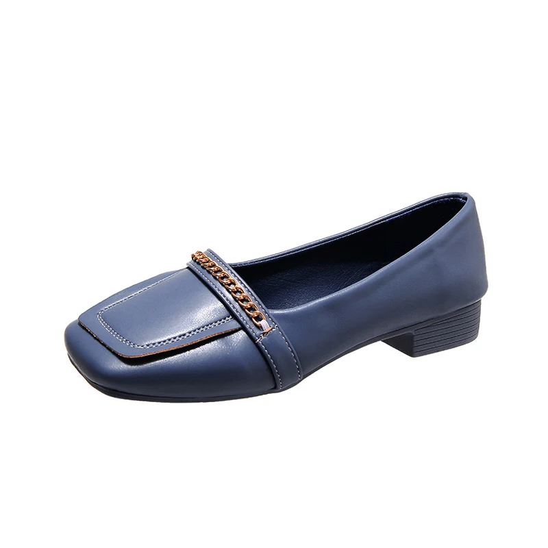 

Square Toe Women Shoes Autumn British Style Casual Female Sneakers Loafers With Fur Flats Oxfords Shallow Mouth Slip-on Fall Pre