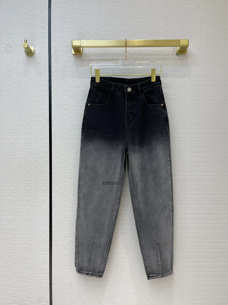 

Black Luxury Brand Wash Women 2021 Autumn New Top Quality High Waist Small Feet Slim Denim Pencil Pants Casual Loose Jeans