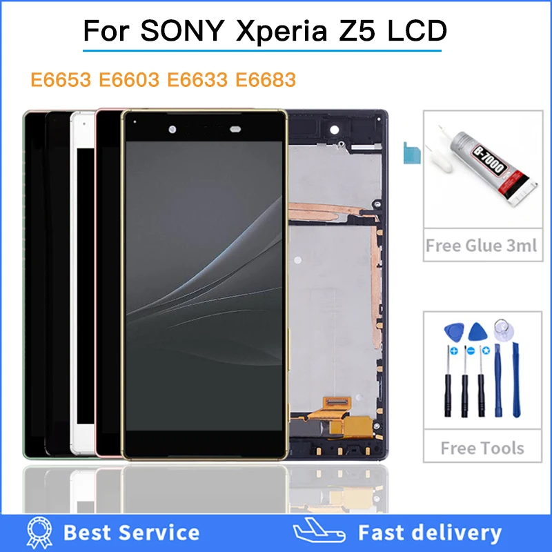 100% протестированный 5 2 &quotЖК дисплей для SONY Xperia Z5 ЖК с сенсорным экраном и