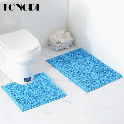 Miglior TONGDI Set Di Tappeti Per Wc Da Bagno Tappeto In Ciniglia Tappeto Morbido In Microfibra Elastico Assorbente Sop Decorazione Antiscivolo Per Doccia Bagno