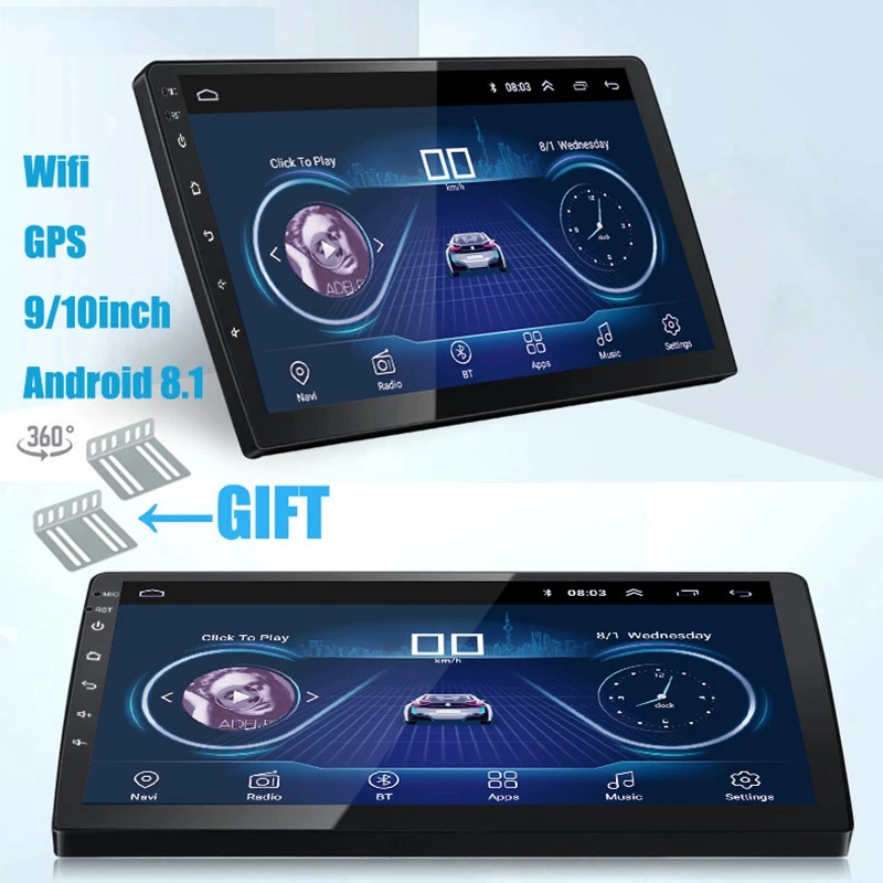 Новый 9 дюймов Android 8 1 GPS навигация Авторадио Мультимедиа DVD плеер Bluetooth WIFI MirrorLink OBD2