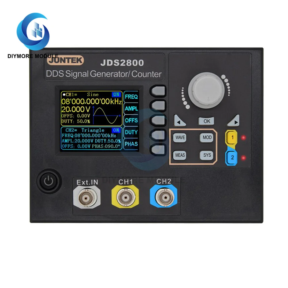 

JDS2800-60M 60MHz DDS генератор сигналов с цифровым управлением Двухканальный измеритель частоты произвольный генератор сигналов