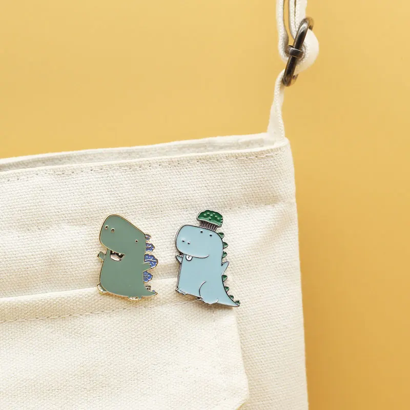 

cute Dinosaur lovers brooch and enamel pins Men and women fashion jewelry gifts anime movie novel lapel badges