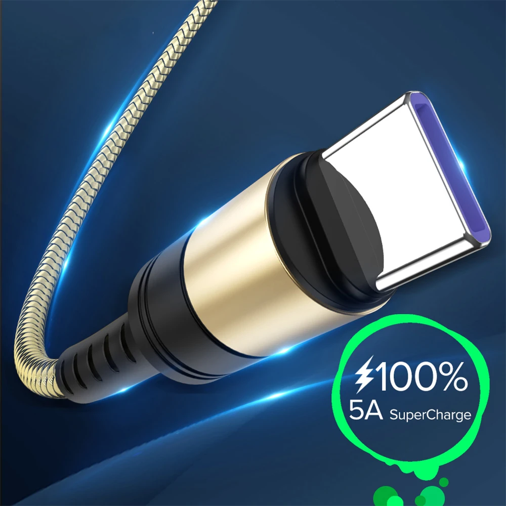 Зарядный кабель USB Type C 5 А для Huawei P30 P20 Mate 20 Pro|Кабели мобильных телефонов| |