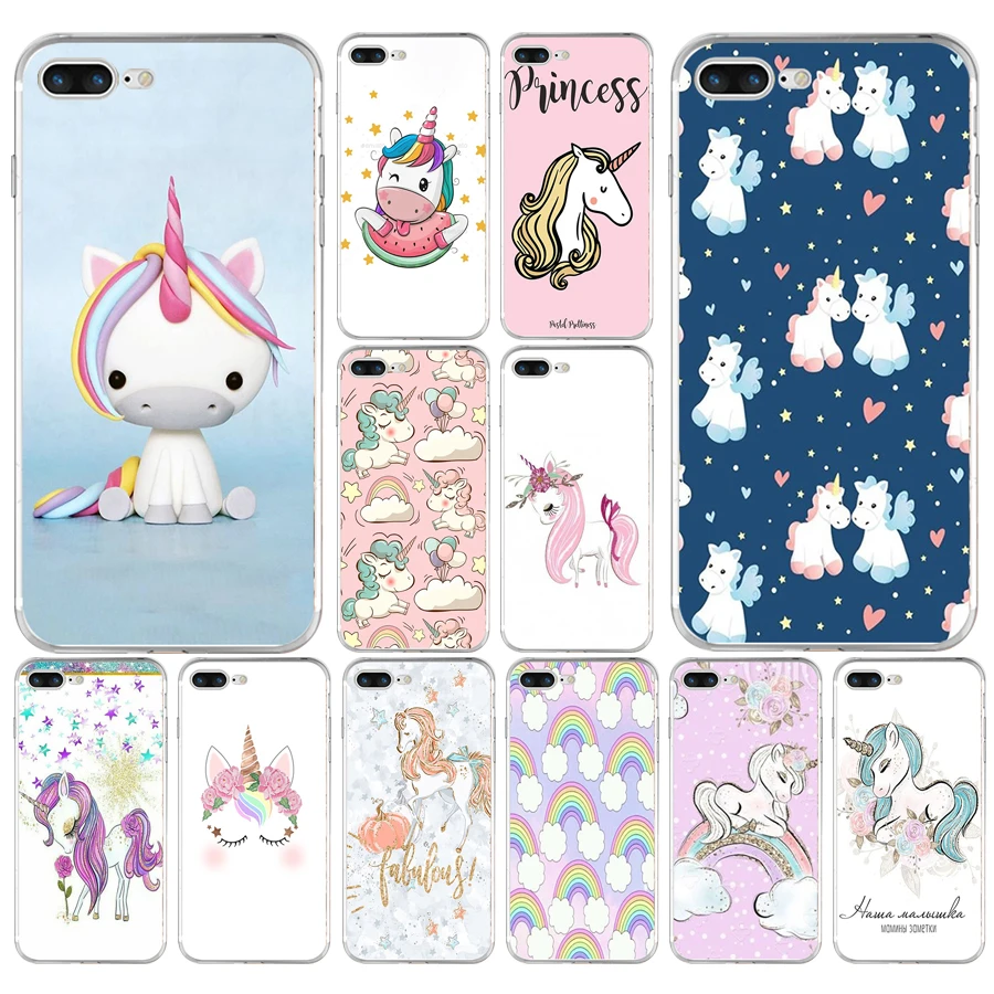 49AS Fat Unicorn On Rainbow Jetpack Soft Silicone Tpu Cover phone Case for iphone 7 8 Plus X XR XS 11 12 Pro Max Mini case