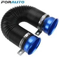 universal 95cm flexible car engine cold air intake hose inlet ducting feed tube pipe with connector braket