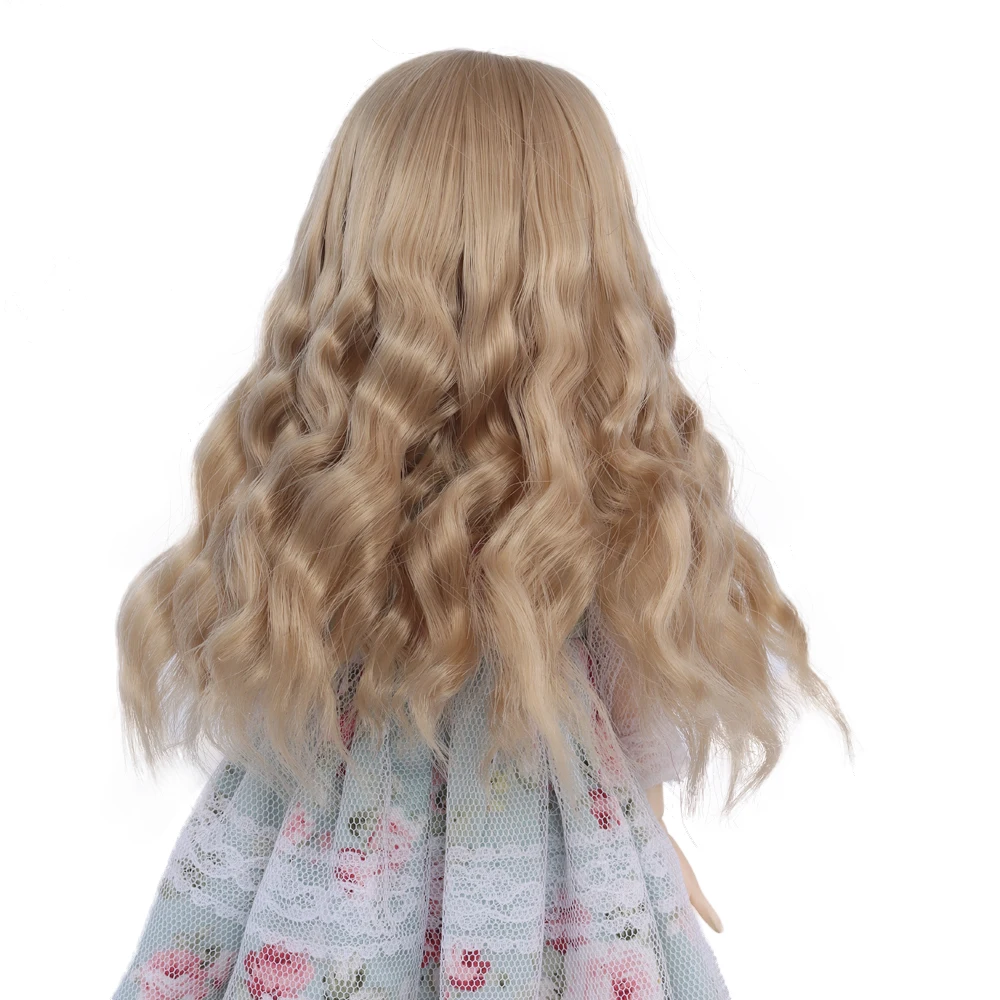 

Doll Accesories High temperature fiber yellow silk Khaki Hair for 1/3 1/4 1/6 BJD Doll Wigs Accessories
