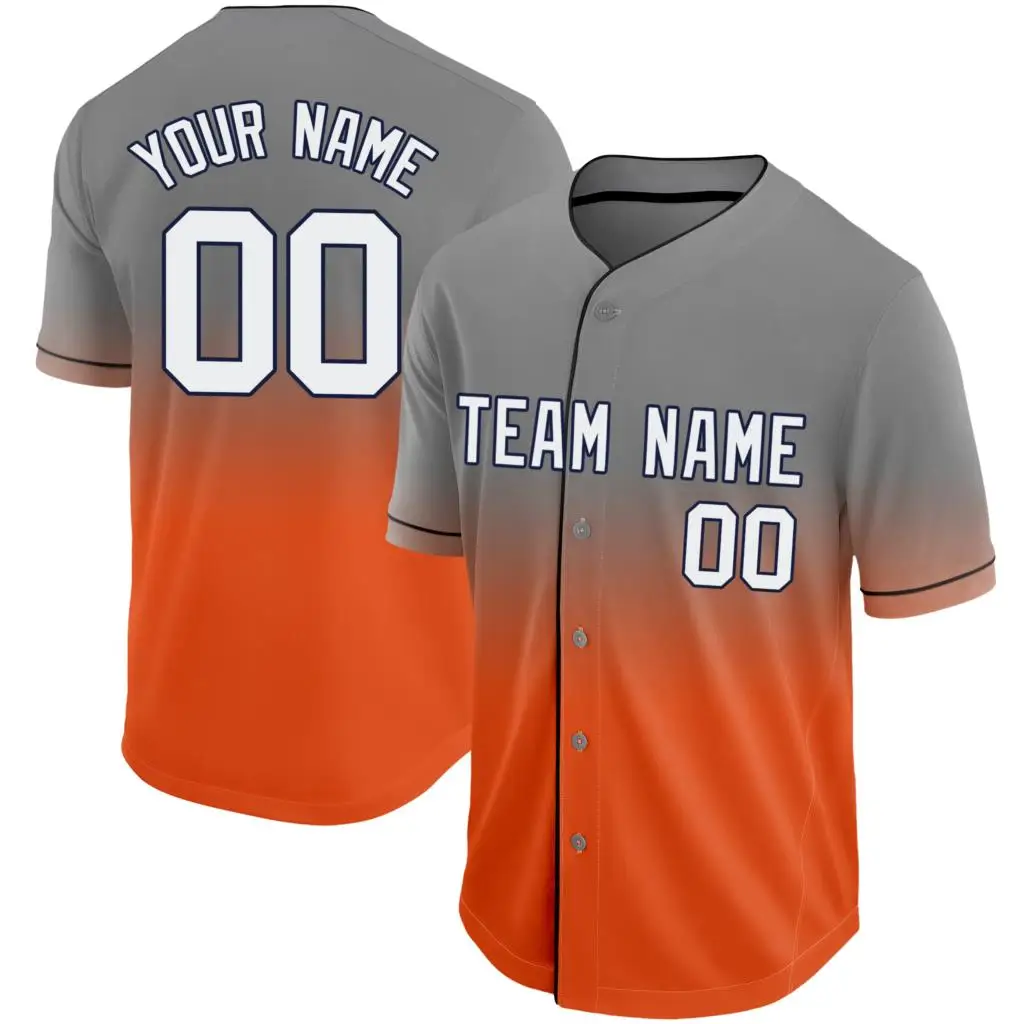 Custom Baseball Jersey Print Team Name and Numbers Gradient Loose Men/Boy Tee Shirts Awesome Christmas Gift for Playing