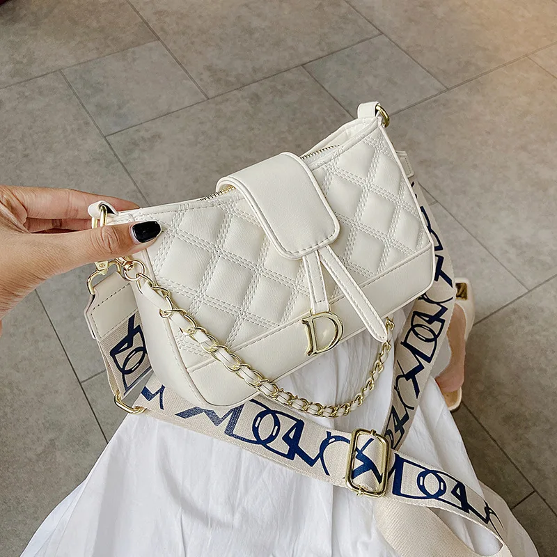 

Bag Female Summer 2020 New Style Tide Textured Graceful ling ge Chain Shoulder Shoulder Hand Square Sling Bag