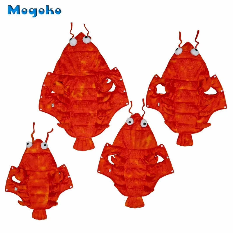 Mogoko, новинка, 1 костюм лобстера для собак и кошек, платье для косплея на Хэллоуин, Красная толстовка с капюшоном для щенков, теплая одежда, Размеры S/M/L/XL на выбор