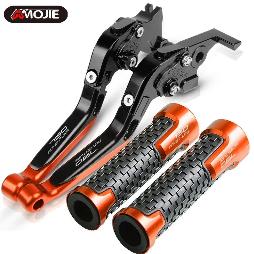 

For 790Adventure R Brake Clutch Levers 7/8 22MM Handlebar hand Grips Ends 790 890 ADV R 790 Adventure 2017 2018 2019 2020 2021