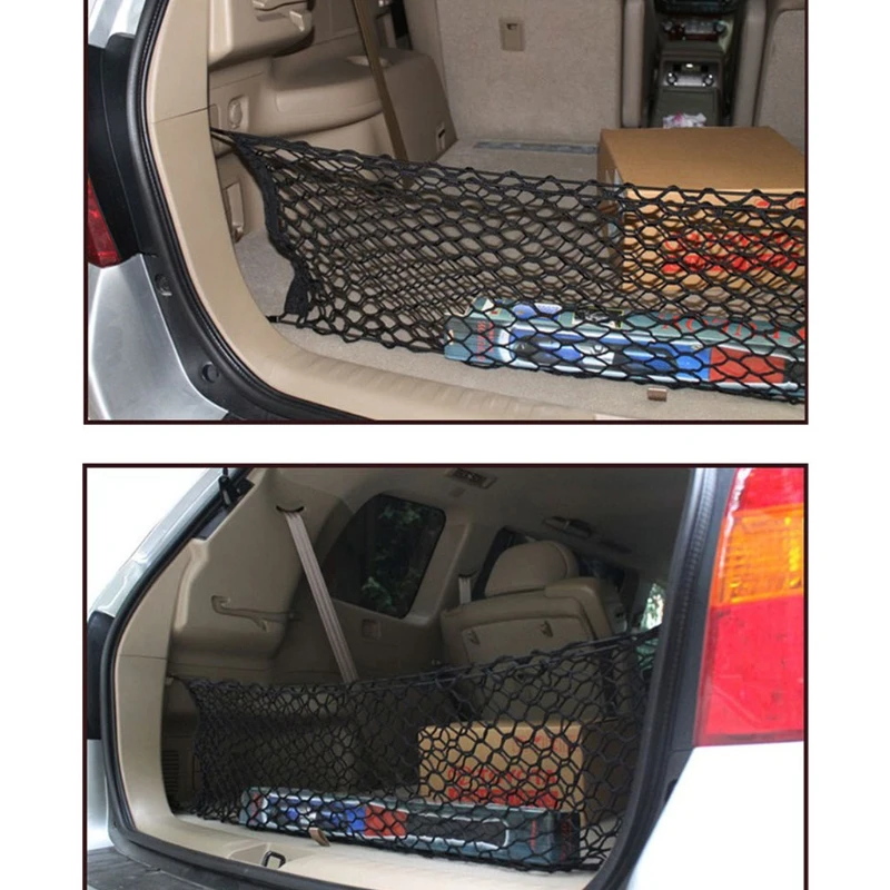 

Auto Rear Cargo Net Polyester Adjustable Cargo Storage Organizer Suitable for Vehicle Storage D7YA