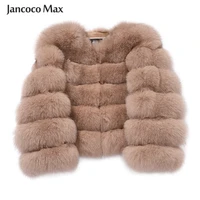 winter coat women real fox fur outerwear fashion natural fur jackets female furry coats s7660