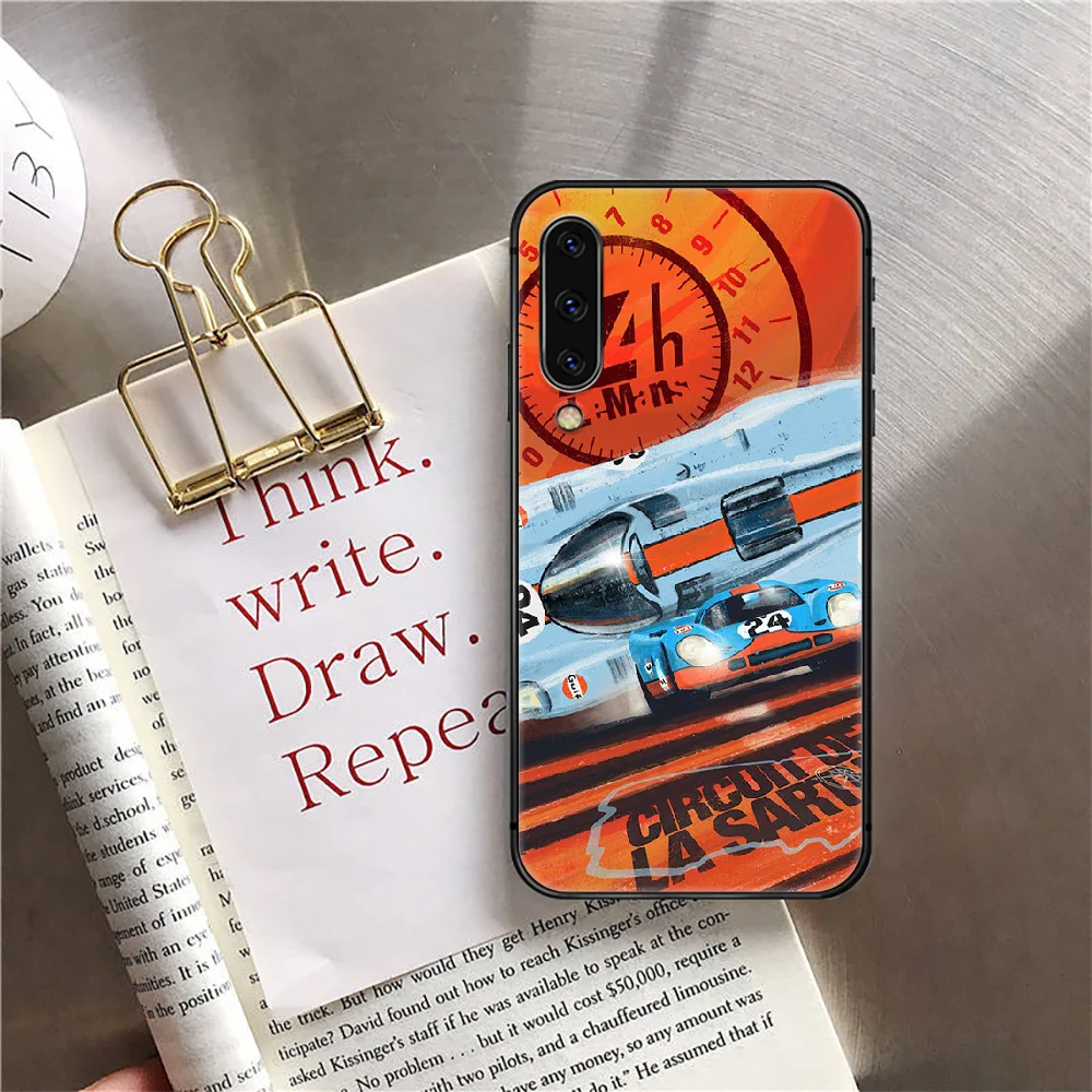 

Car Painting racing Gulf Phone Case Cover For Samsung Galaxy A 3 5 7 10 20 20E 21S 30 30S 40 50 51 70 71 S Black Shell Back