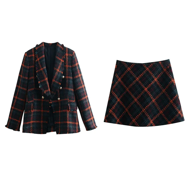 2020 зимняя и весенняя женская куртка комплект из двух предметов твидовые блейзеры