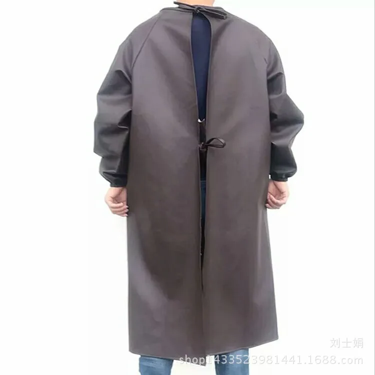 

Waterproof smock adult long sleeve apron kitchen work clothes