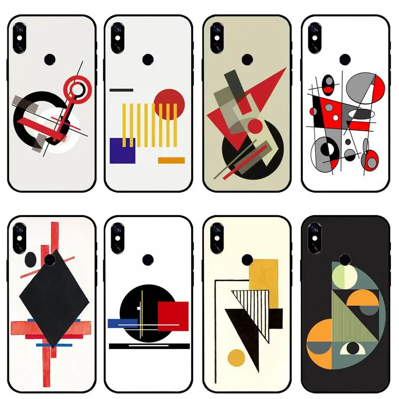 

Fashion art geometric color stitching Phone Case For Xiaomi Redmi 7 8 9t a3Pro 9se k20 mi8 max3 lite 9 note 9s 10 pro cover