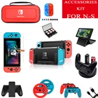 Комплект аксессуаров для Nintendo Switch, протектор экрана для Nintendo Switch, рукоятки Joycon, контроллер гоночных колес, док-станция для зарядки, 22 в 1
