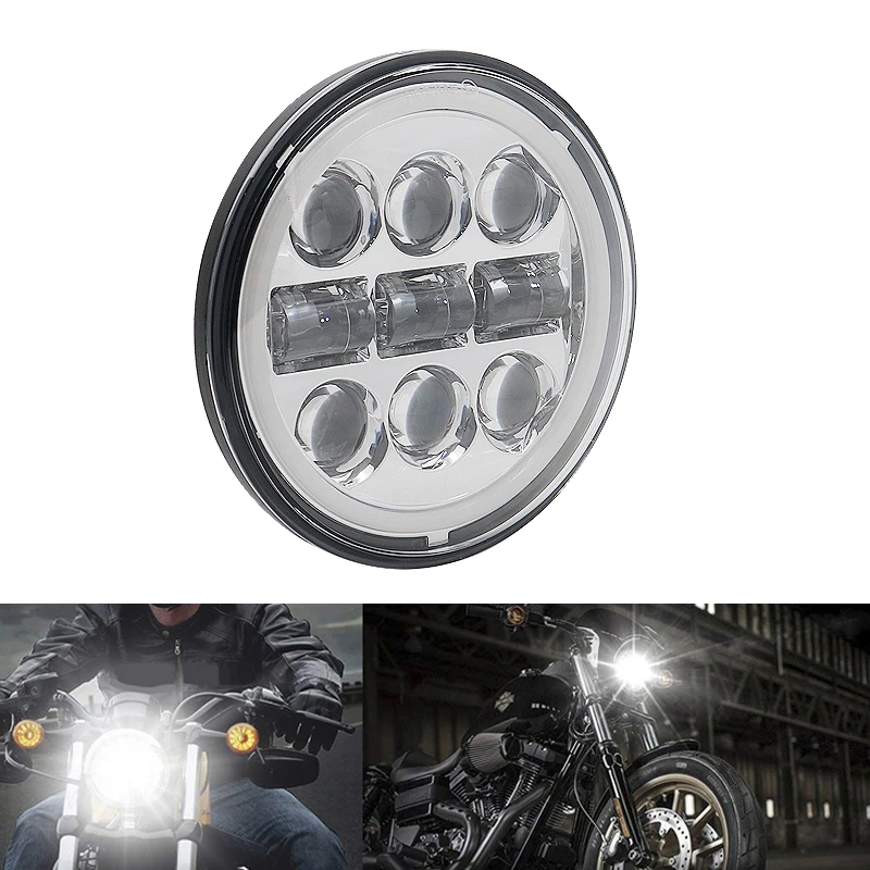 5 3/" светодиодные фары для мотоцикла h4 led 5,75 дюймов светодиодные фары Водонепроницаемые светодиодные фары