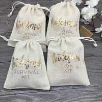 custom bridesmaid survival wedding bachelorette hangover kits engagement party candy pouches perfect blend favor bags