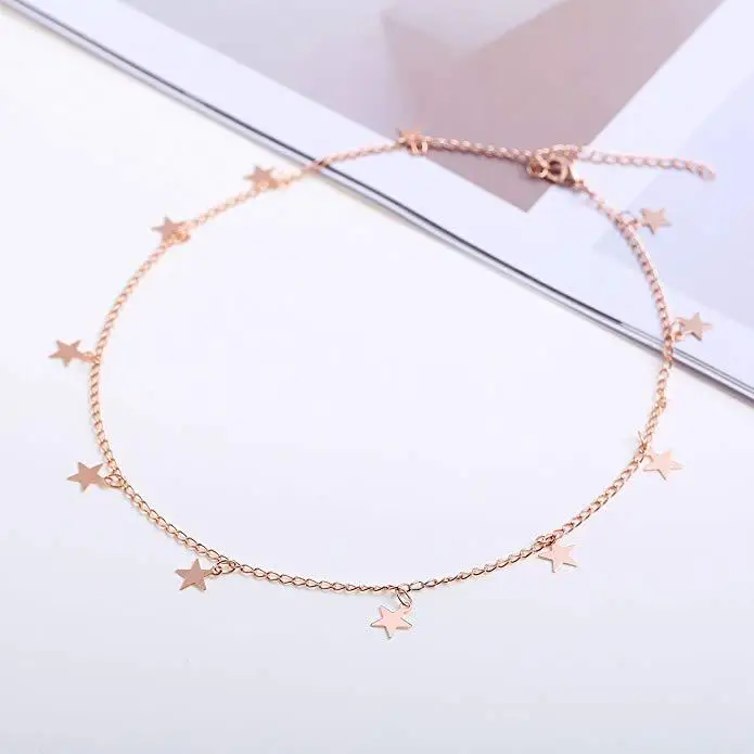 SIPENGJEL модное металлическое короткое ожерелье с подвеской в виде звезды