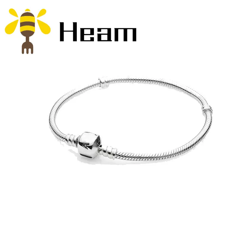 Heam, высокое качество,, Стерлинговое Серебро, 925 пробы, pan, очаровательный браслет для женщин, модный, элегантный, роскошный, сделай сам, аутентичное ювелирное изделие