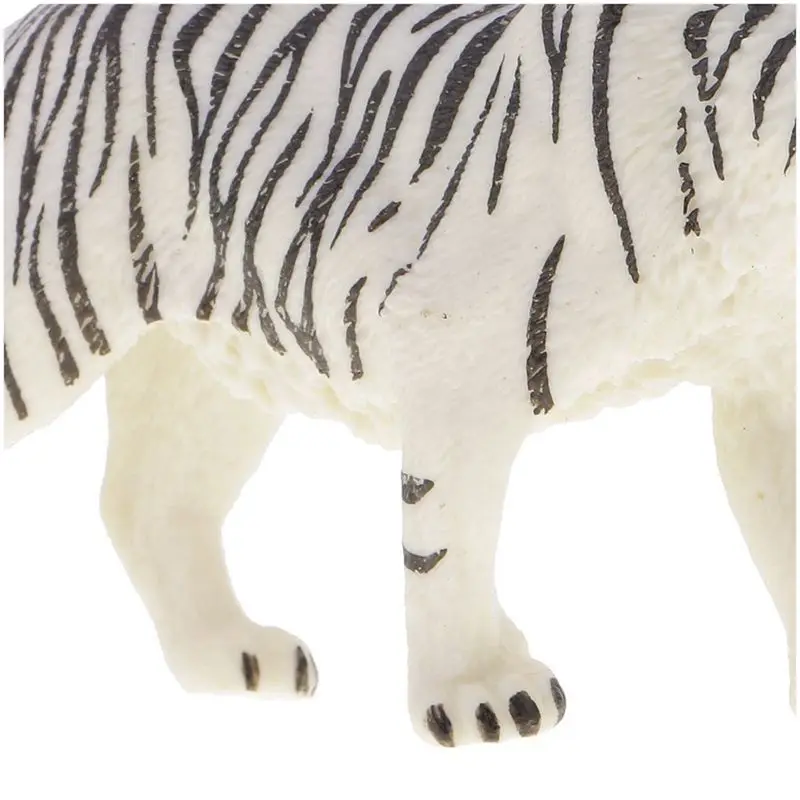 

Realistic Wild Animal Siberian Tiger Model Figure Figurine Kids Educational Toy Children Gifts White