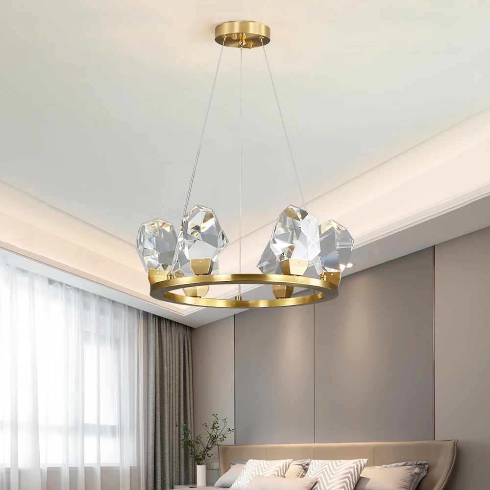 Роскошный медный светильник-люстра ing для гостиной Современное украшение дома