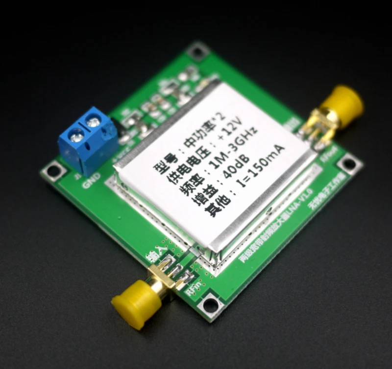 

Radio Frequency Broadband Medium Power Amplifier LNA (1MHZ-3GHz Gain: 40dB) Special offer