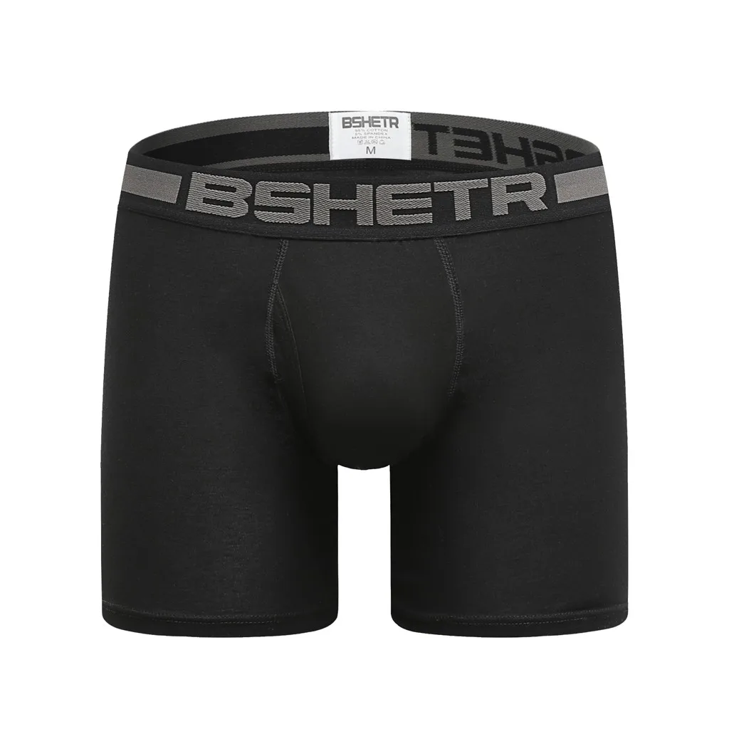 Мужские мягкие трусы однотонные шорты сексуальное нижнее белье термобелье для