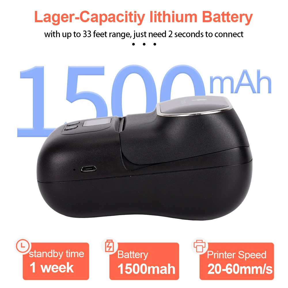 Умный Термопринтер для этикеток Phomemo M110 Bluetooth-совместимый ценник штрих-кодов в