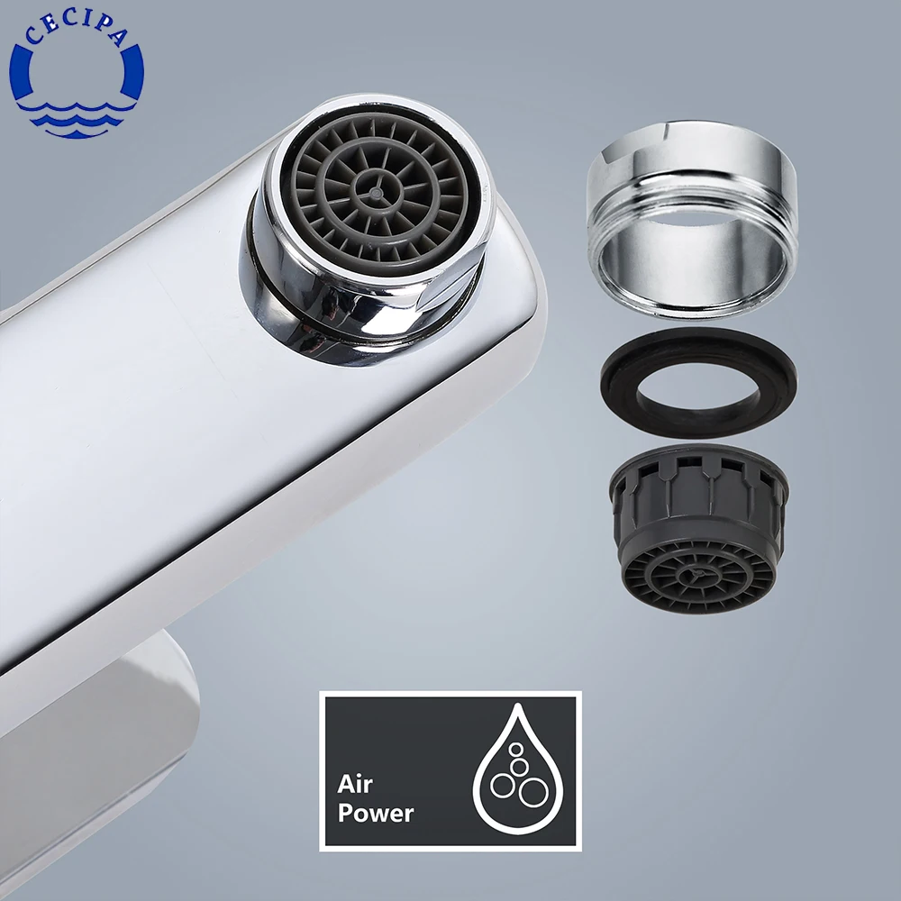 Оригинальные смесители для раковины CECIPA с дренажным стержнем хромированный