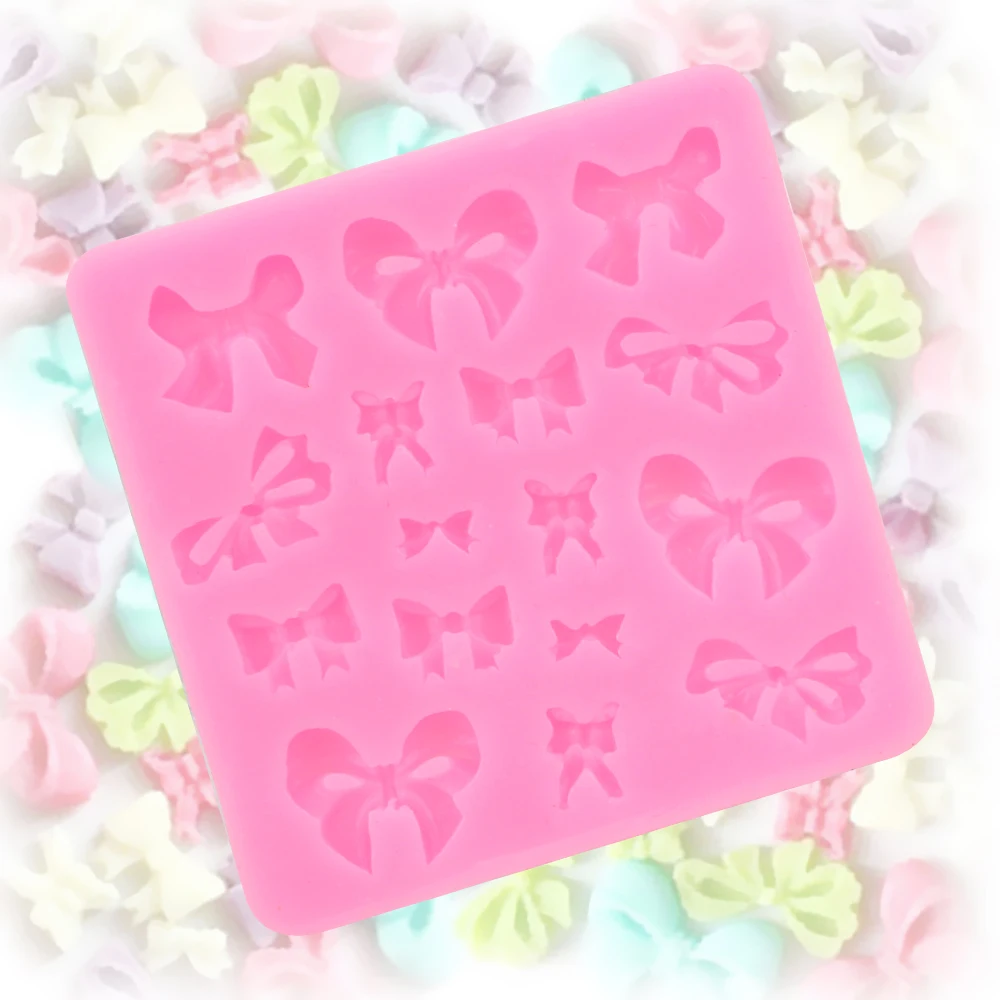 

Bow-knot DIY Silicone Chocolate Mold Candy Dessert Mold Kitchen Baking Accessories Cake Decoration Rosette Fondant tool