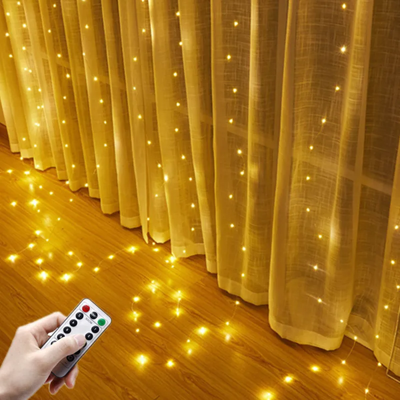 

Светодиодные сказочные огни 3 м с дистанционным управлением через USB, новогодние и Свадебные огни, украшение для спальни, Рождественское укр...