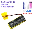 Cameron Sino WW452050PL_C для Cardo Q1, Q3 320 мАч CS-SRD300SL сменный перезаряжаемый аккумулятор для беспроводной гарнитуры Accu Bateria