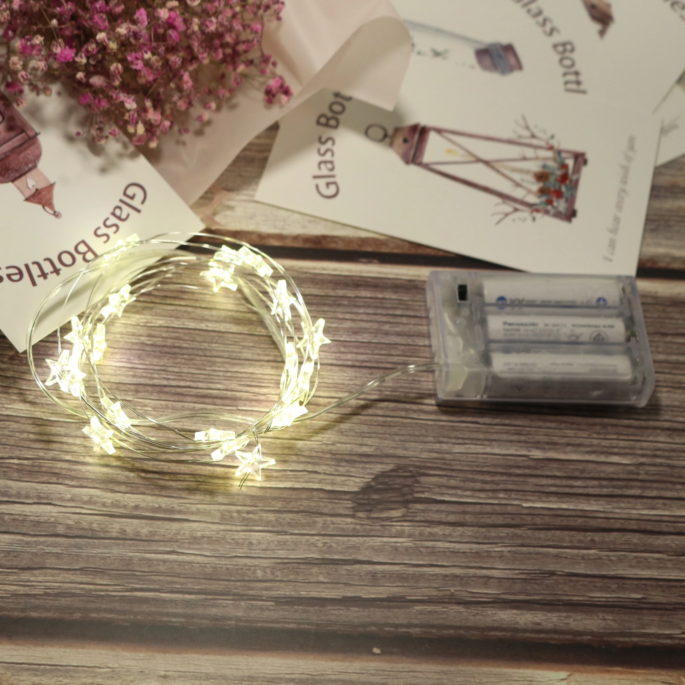 Светодиодный светильник в форме звезды с батарейным блоком 2 м 20 светодиодов