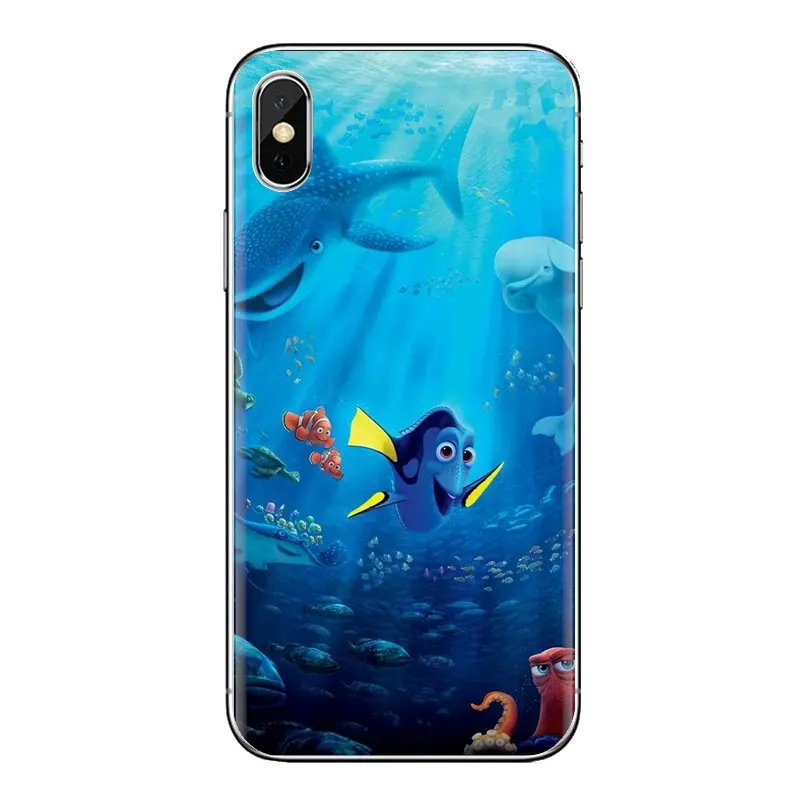 Finding Nemo Dory Cartoon Sea TPU Transparent Shell Covers For iPod Touch Apple iPhone 4 4S 5 5S SE 5C 6 6S 7 8 X XR XS Plus MAX |