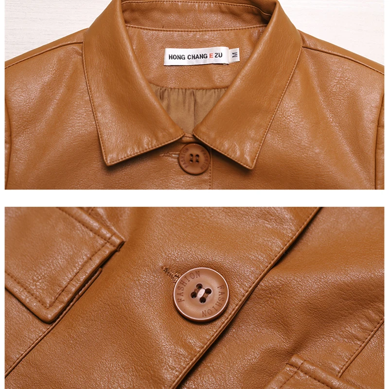 Женская короткая куртка из ПУ кожи демисезонная тонкая маленькая мотоциклетная