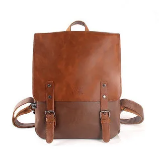 Винтажный кожаный рюкзак. Отделение для ноутбука. Мужской или женский рюкзак